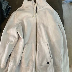 White zip up jacket